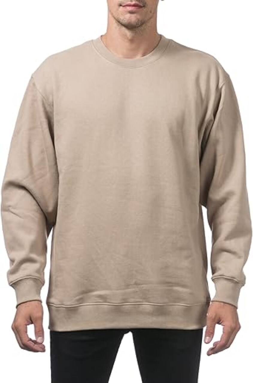 Men's Heavyweight Crewneck Long Sleeve Fleece Pullover Sweatshirt